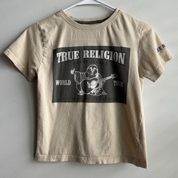 True Religion Other - True Religion Beige Graphic Tee Kids‎ 8